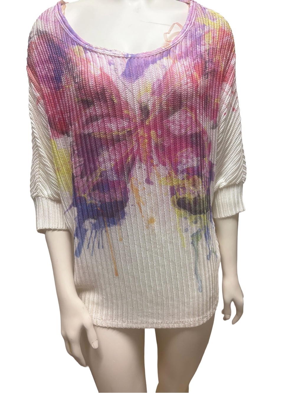 Vintage Dressbarn Butterfly Raschel Knit Sweater PM